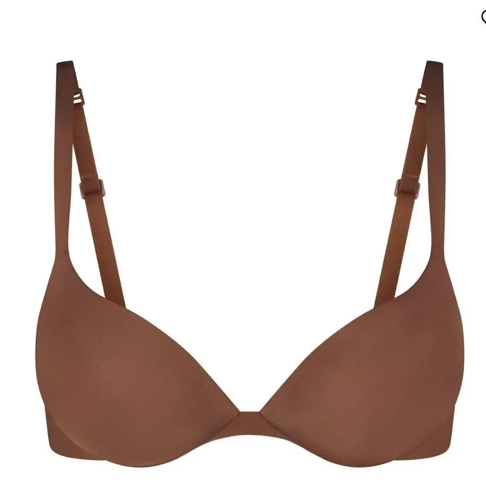SKIMS Ultimate Bra PUSH-UP PLUNGE BRA Size 34D in Jasper(brown) NWT in packaging - Picture 2 of 7